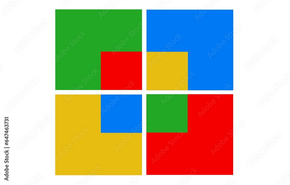 Multi-colored squares, Squares with bright colors illustration