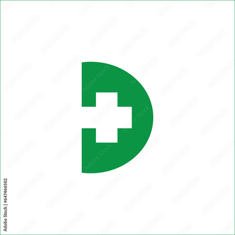 D Medical Logo Letter Vector Ilustration D Medical Logo Letter Vector Ilustration