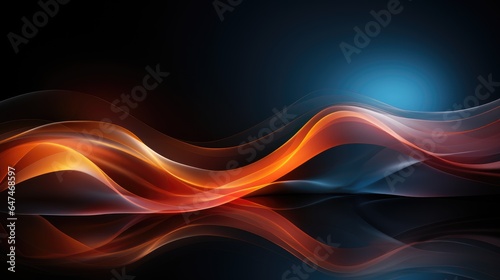 Modern colorful flow wave liquid shape on dark background 