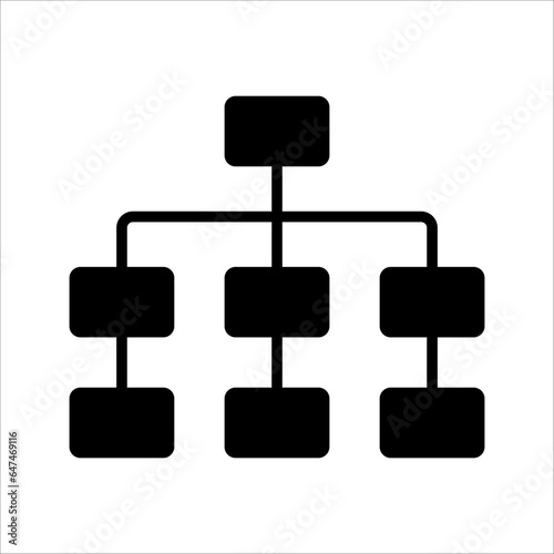 hierarchical outline, thin, flat, digital icons for web and mobile. on a white background.	

