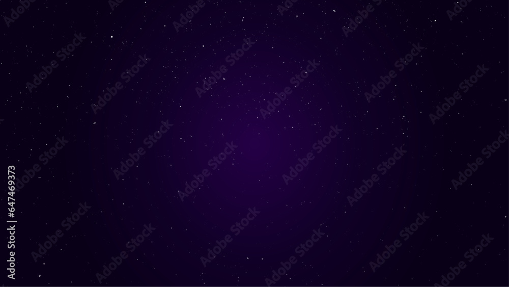 Night starry sky, dark purple space background with stars. Purple astrology horizontal, Star universe background, Milky way galaxy, Vector Illustration.