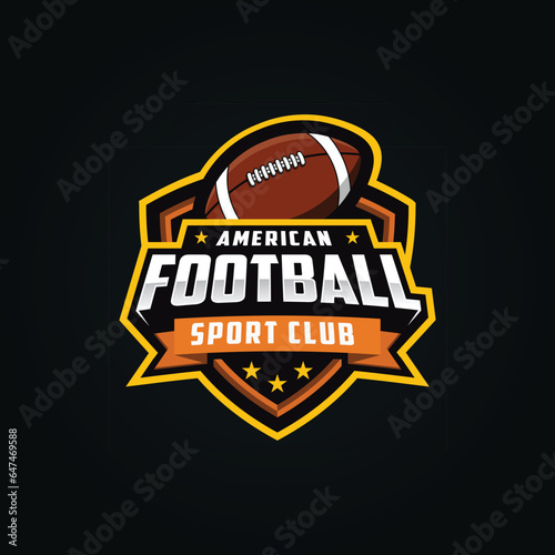 Obraz na płótnie American Football logo template w salonie