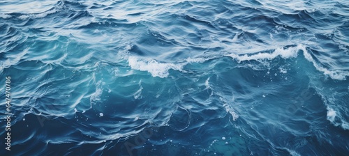 Dark sea wave water. Generative AI technology. 