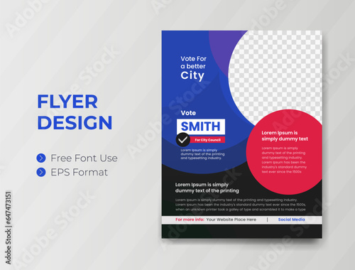political Campaign Social Media Post and Election flyer design for advertisement banner template