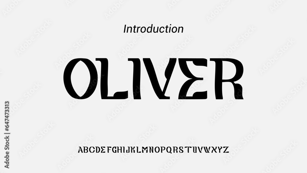 Typography modern serif fonts regular decorative concept. vector for illustration poster, fashion, and magazine