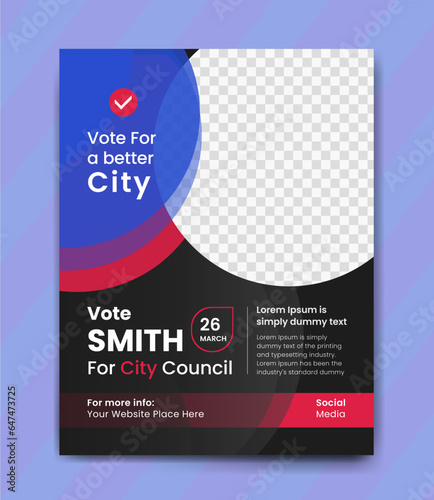 political Campaign Social Media Post and Election flyer design for advertisement leaflet banner template