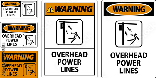 Warning Sign Overhead Power Lines