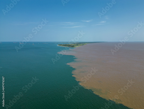 Encontro das Águas Rio Tapajós e Rio Amazonas Santarém - Para  photo