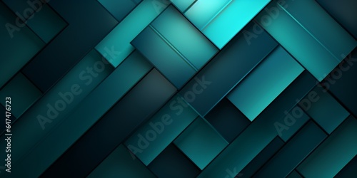 Turquoise Crystal Creative Abstract Geometric Wallpaper. Display graphic. Computer Screen Digiral Art. Abstract Bright Surface Geometrical Horizontal Background. Ai Generated Vibrant Texture Pattern.