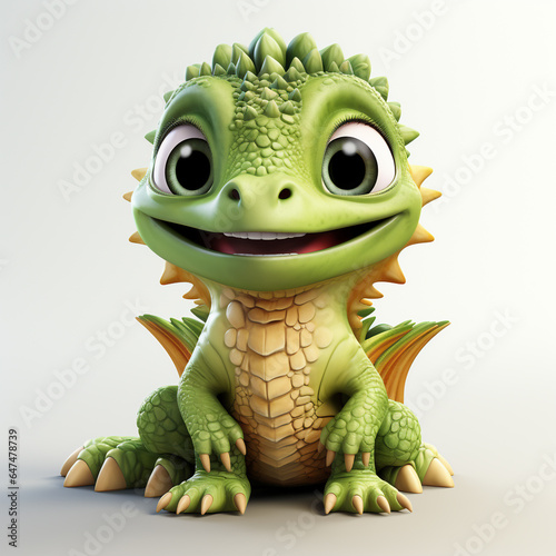 cute tirex dinosaur cartoon photo