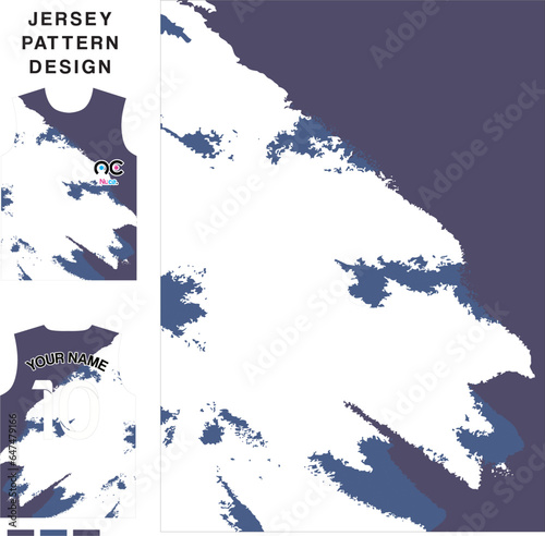 Abstract ice land concept vector jersey pattern template for printing or sublimation sports uniforms football volleyball basketball e-sports cycling and fishing Free Vector.