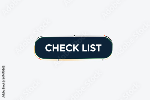  new check list modern, website, click button, level, sign, speech, bubble banner, 