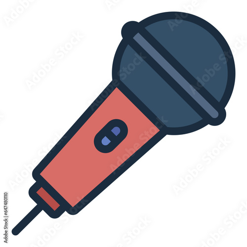 Microphone filled line icon