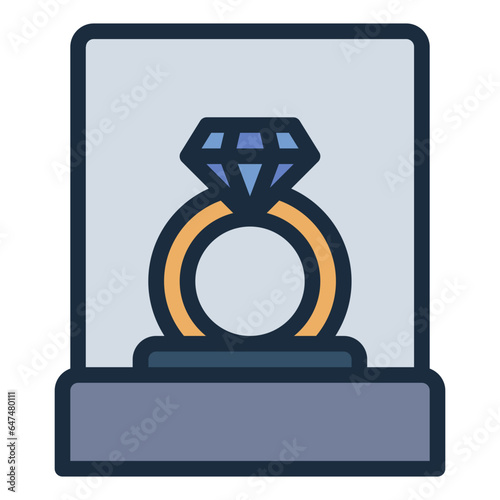 Luxury Ring filled line icon