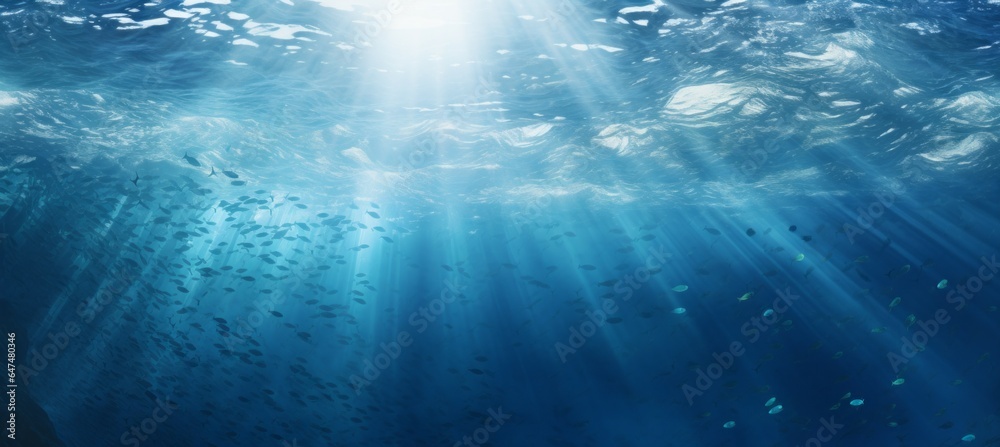 Ocean underwater. Generative AI technology.