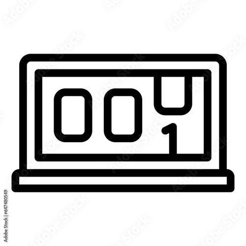 Countdown outline icon