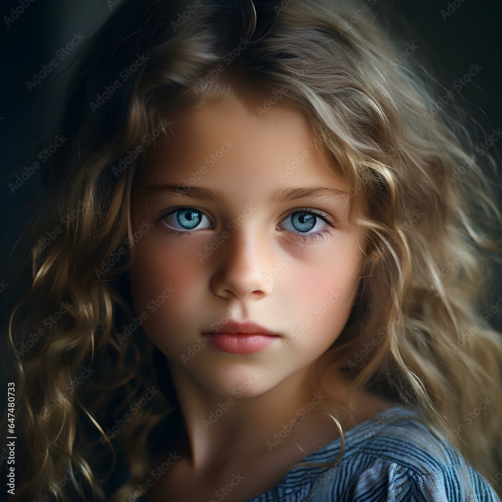 portrait of a small child with beautiful eyes