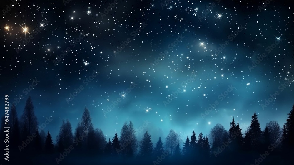 background Night sky with stars and moon