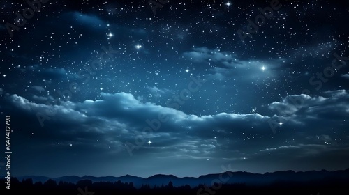 background Night sky with stars and moon