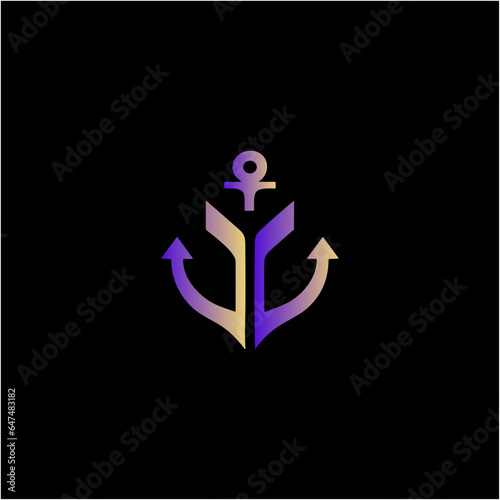 An anchor and compass logo, conveying a sense of direction and navigation.