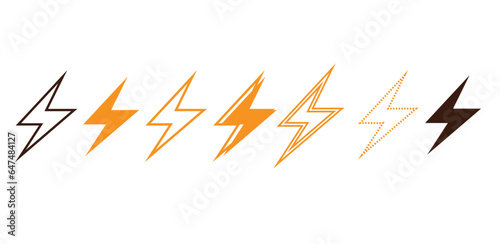 lighting thunder vector illustration. modern vector simple of lightning
