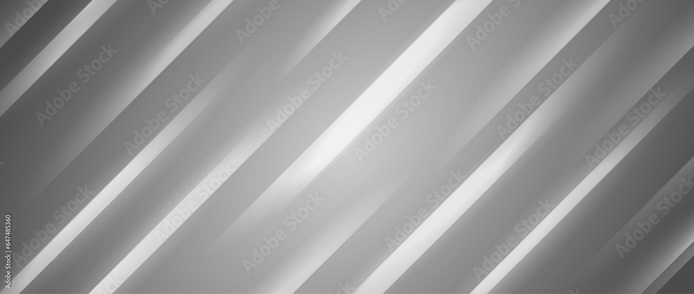 Dark gray smooth diagonal lines background. Oblique gradient stripes wallpaper. Universal tech backdrop. Soft silver template for banner, flyer, brochure, presentation, poster. Vector illustration Dark gray smooth diagonal lines background. Oblique gradient stripes wallpaper. Universal tech backdrop. Soft silver template for banner, flyer, brochure, presentation, poster. Vector illustration