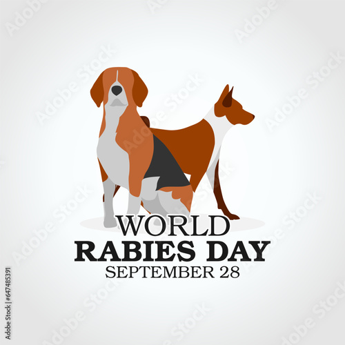 vector graphic of world rabies day good for world rabies day celebration. flat design. flyer design.flat illustration.