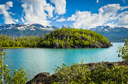 Scenic View Of Skilak Lake, Kenai National Wildlife Refuge, Southcentral Alaska, Summer. photo
