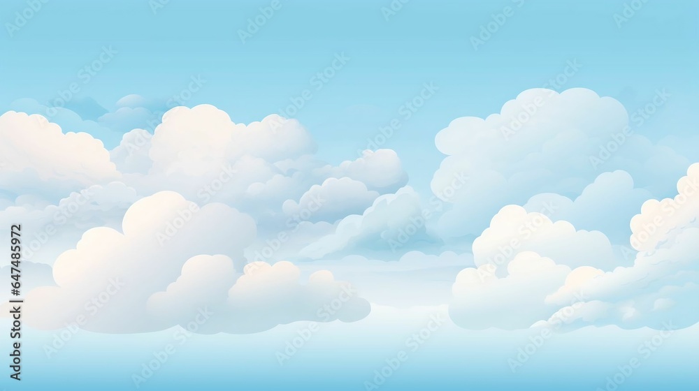 Fluffy clouds and a dreamy sky Fluffy clouds and a dreamy sky