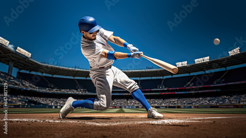 Baseball Player Batting Athlete Action Sport Swinging Bat Ball Male
