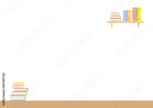 読書のイメージイラスト、コピースペースあり