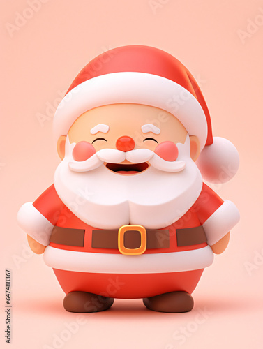 Merry Christmas and Happy New Year. Santa Claus. 3d Christmas background