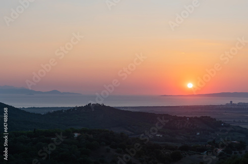 Spectacular sunset, gulf of Follonica, Maremma - Italy. © tripper13