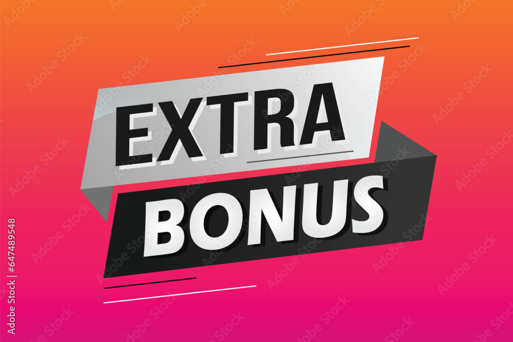 extra bonus word concept vector illustration with lines 3d style for social media landing page, template, ui, web, mobile app, poster, banner, flyer, background, gift card, coupon, label, wallpaper extra bonus word concept vector illustration with lines 3d style for social media landing page, template, ui, web, mobile app, poster, banner, flyer, background, gift card, coupon, label, wallpaper