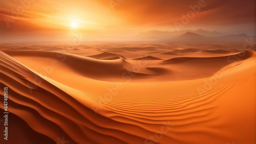 Sunset over sand dunes in the desert © saurav005