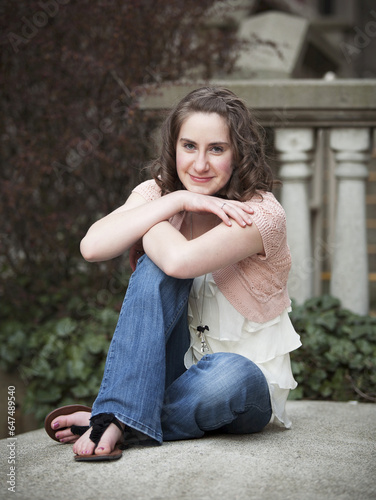 Portrait Of A Young Woman; New Westminster, British Columbia, Canada photo