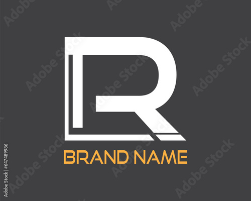 Creative R letter Logo. CMYK color mode. Editable color. Vector EPS file. Easy to Download.