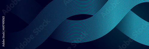 abstract green blue background with glowing lines for business