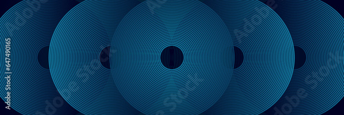 abstract green blue background with glowing circle  lines for business