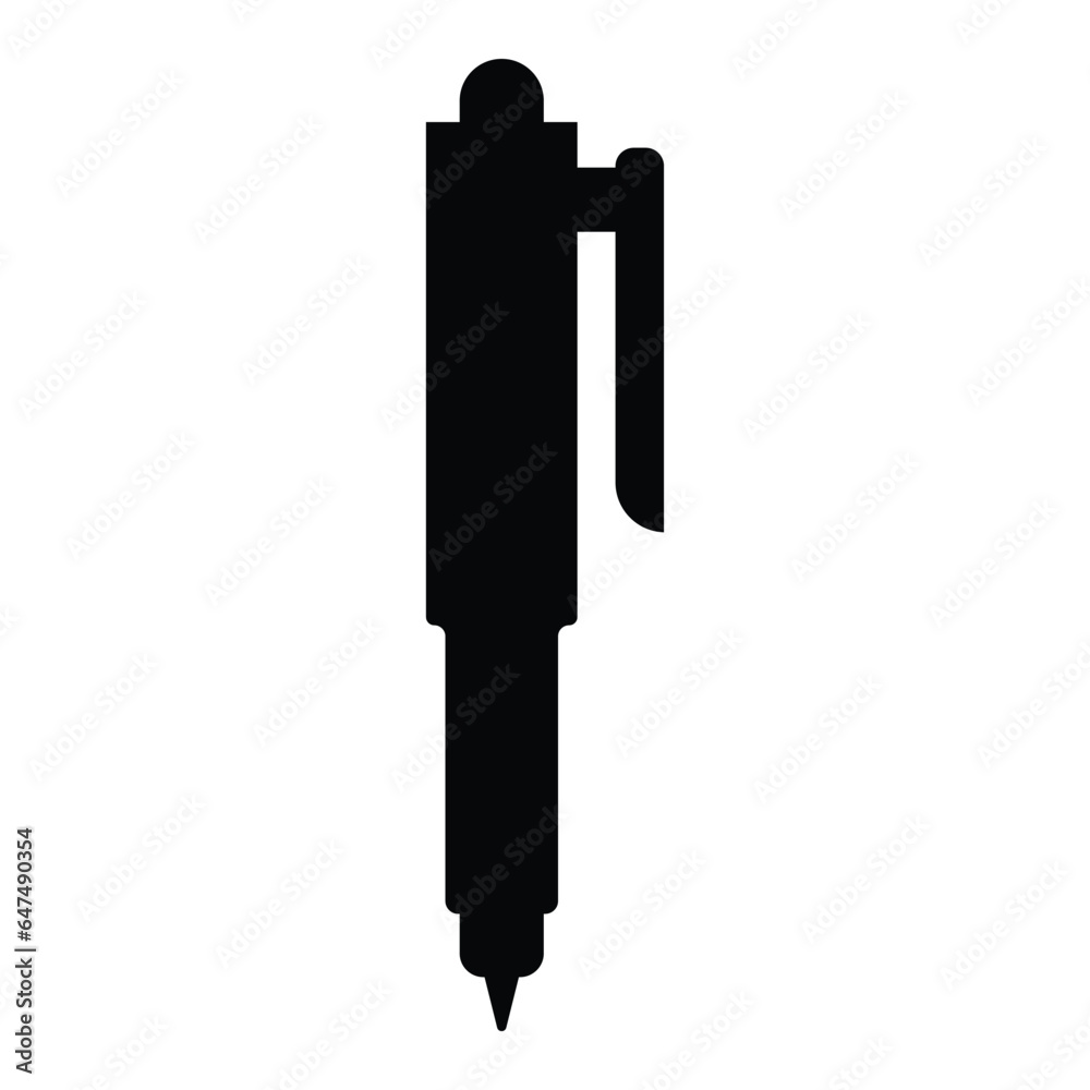 Pen icon silhouette design template vector isolated illustration Pen icon silhouette design template vector isolated illustration