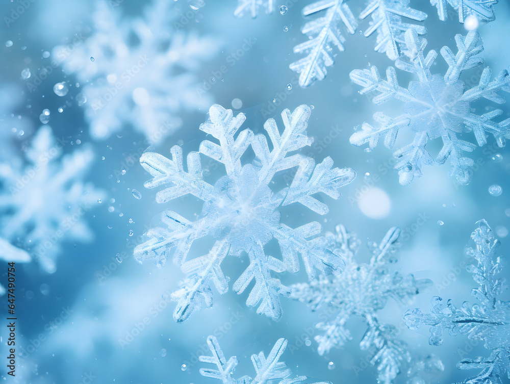 Winter background with snowflakes Winter background with snowflakes