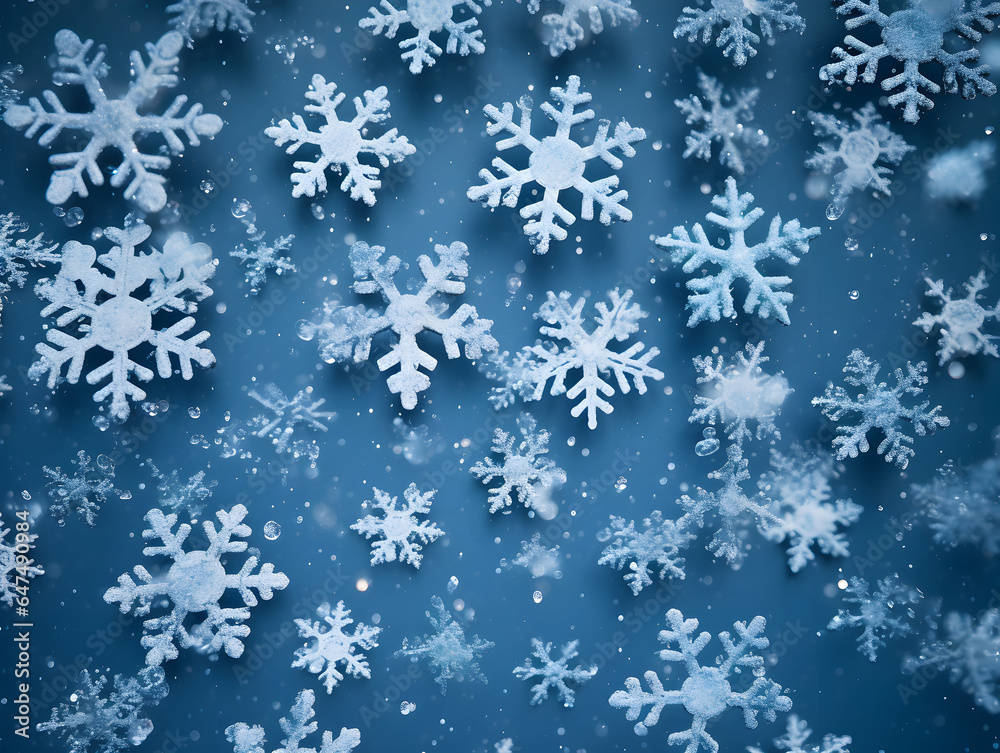 Winter background with snowflakes Winter background with snowflakes