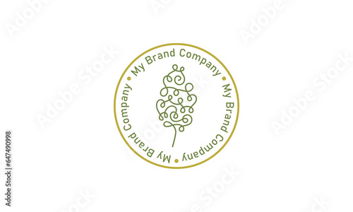 organic nug cannabis logo. badge, emblem, stamp style. 
