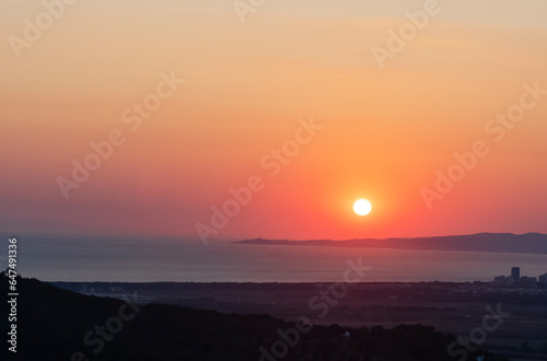 Spectacular sunset, gulf of Follonica, Maremma - Italy.