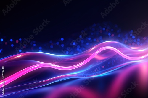 abstract futuristic background with pink blue glowing neon moving high speed wave lines and bokeh lights. Data transfer concept Fantastic wallpaper