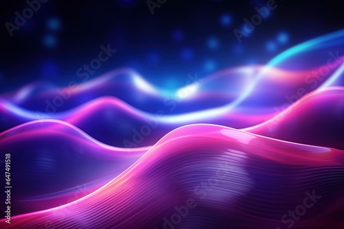 abstract futuristic background with pink blue glowing neon moving high speed wave lines and bokeh lights. Data transfer concept Fantastic wallpaper