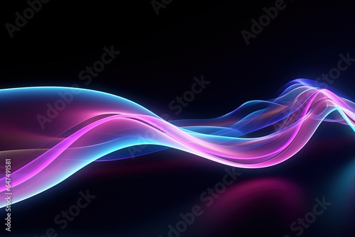 abstract futuristic background with pink blue glowing neon moving high speed wave lines and bokeh lights. Data transfer concept Fantastic wallpaper