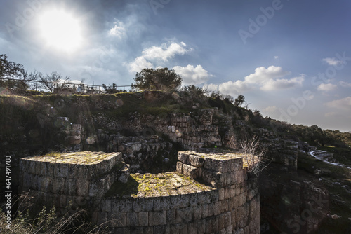 Fortification Wall, West Bank; Sebastia, Samaria, Israel