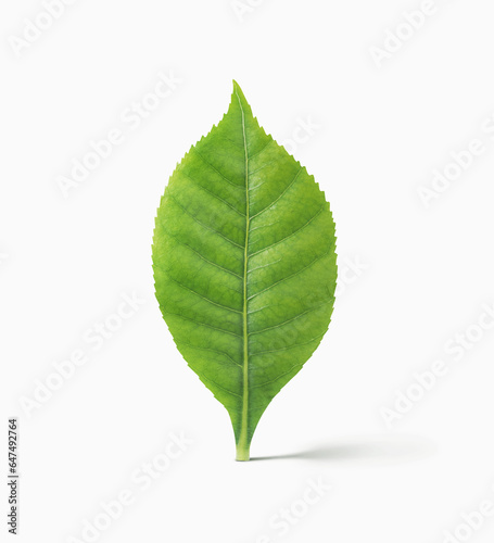 Mint Leaf On A White Background; Toronto, Ontario, Canada photo