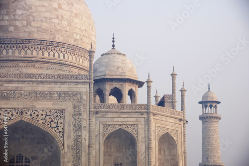 Taj Mahal Domes; Agra, Uttar Pradesh, India photo